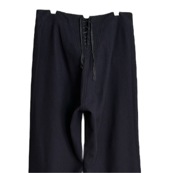 Vintage NAVAL CLOTHING FACTORY WWll Wool Corset Back Blue Trousers Sailor 1940s - Picture 5 of 15